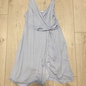 Baby Blue V-Neck Mini Dress